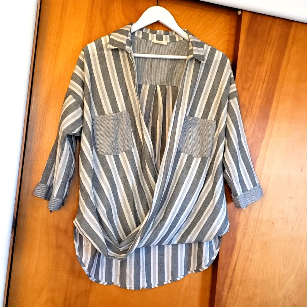 Mystree Striped Shirt - size L